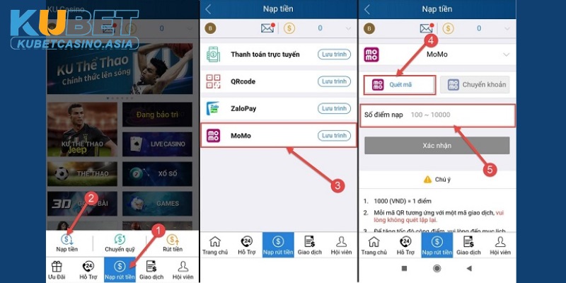Nạp tiền KUBET qua Momo được tối ưu Nạp tiền KUBET qua Momo được tối ưu