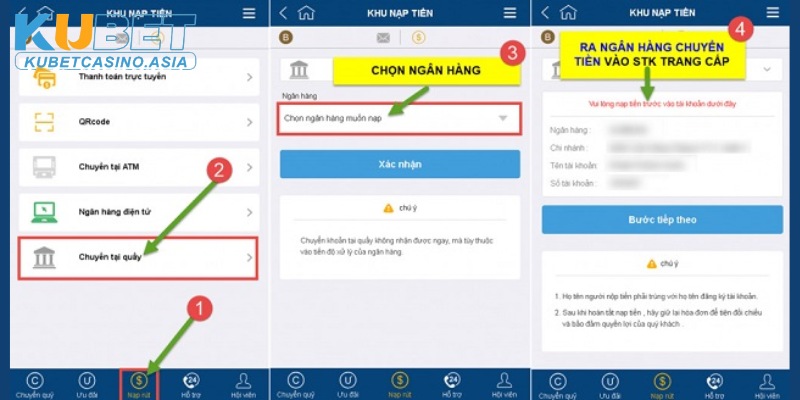 Nạp tiền KUBET mobi qua quầy ngân hàng Nạp tiền KUBET mobi qua quầy ngân hàng
