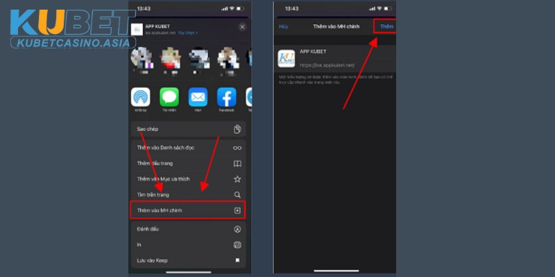 Thêm app KUBET vào màn hình chính của điện thoại Thêm app KUBET vào màn hình chính của điện thoại