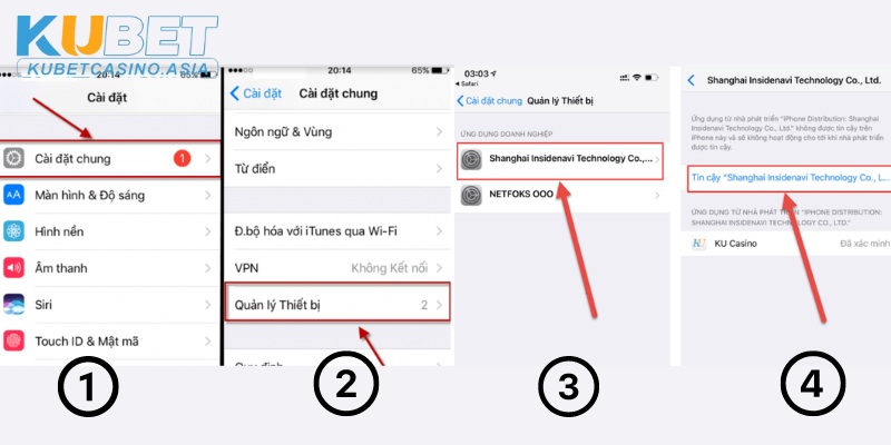 Bật tính năng tin cậy để tiến hành tải app KUBET về di động Bật tính năng tin cậy để tiến hành tải app KUBET về di động