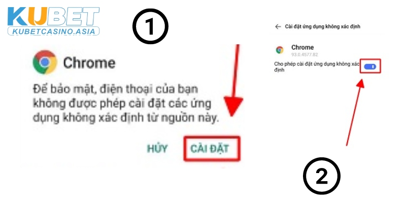 Cài đặt và cho phép ứng dụng từ nguồn không xác định Cài đặt và cho phép ứng dụng từ nguồn không xác định